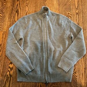 Brooks Brothers merino wool full zip sweater